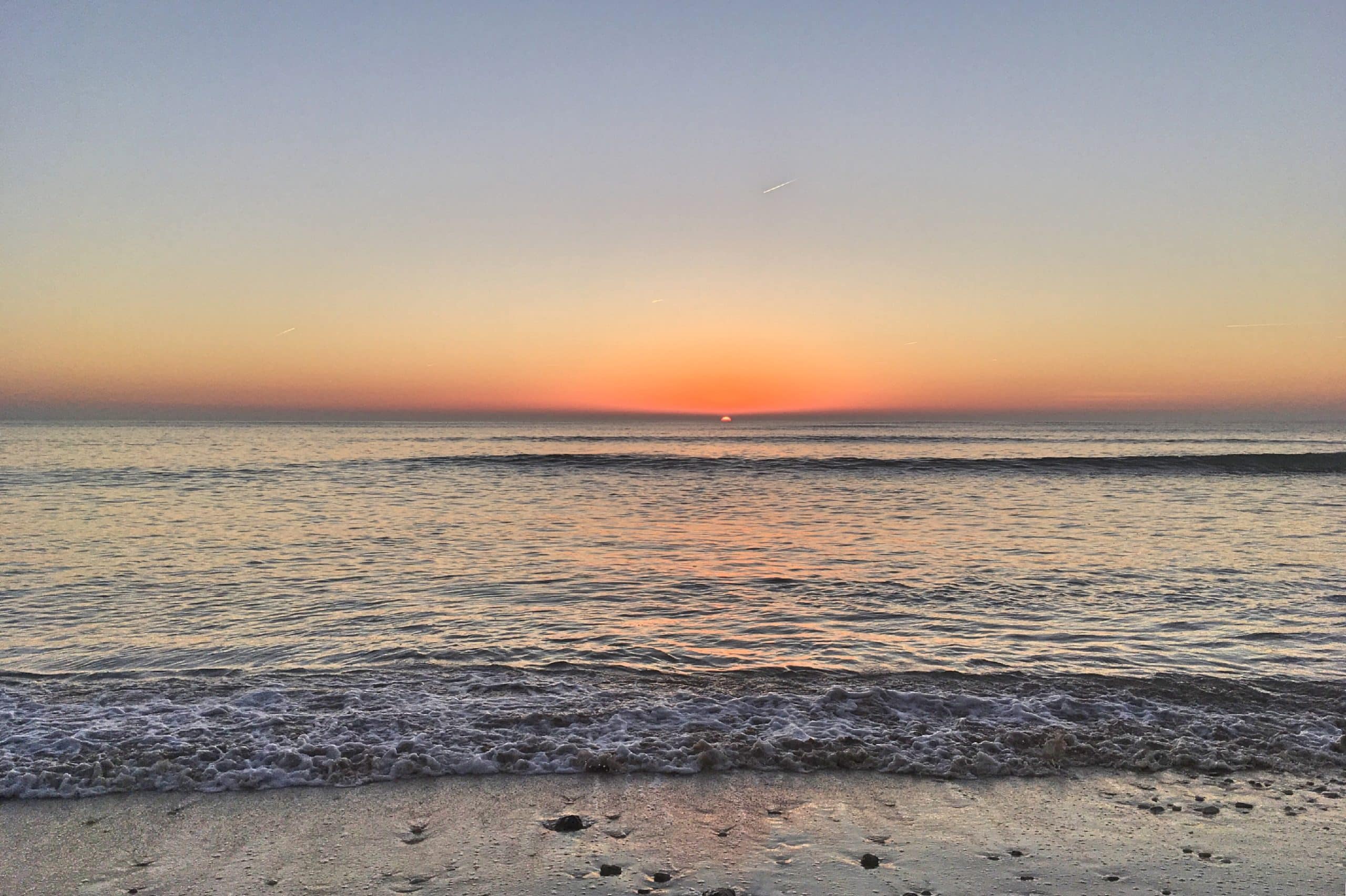 plage la couarde sur mer coucher de soleil